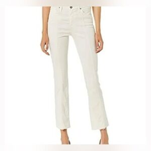 AG Adriano Goldschmied The Jodi Crop high-rise slim flare Ivory Center Seam EUC